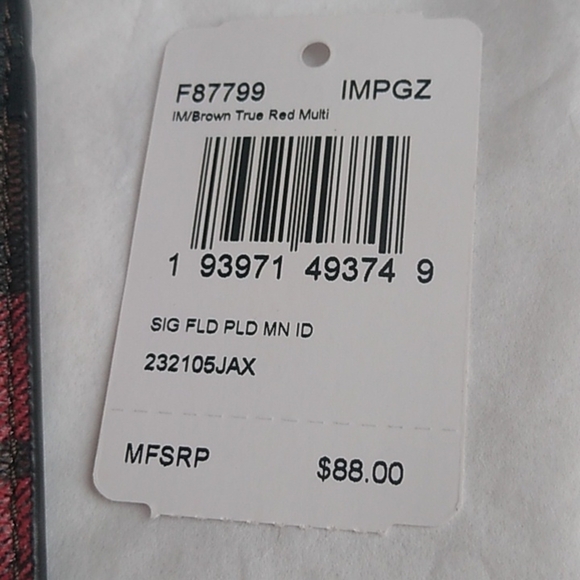 Coach F87799 Mini Skinny ID Case in Signature Canvas w/Field Plaid Print… - Picture 4 of 7